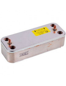 Теплообмінник пластинчастий ГВП Gidex (16 пластин) для газового котла Italtherm City Class, Roda 28-35 кВт 515001744