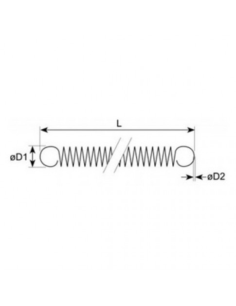 Пружина розтягування для посудомийної машини Angelo-Po, Silanos 519163 38.5x394мм