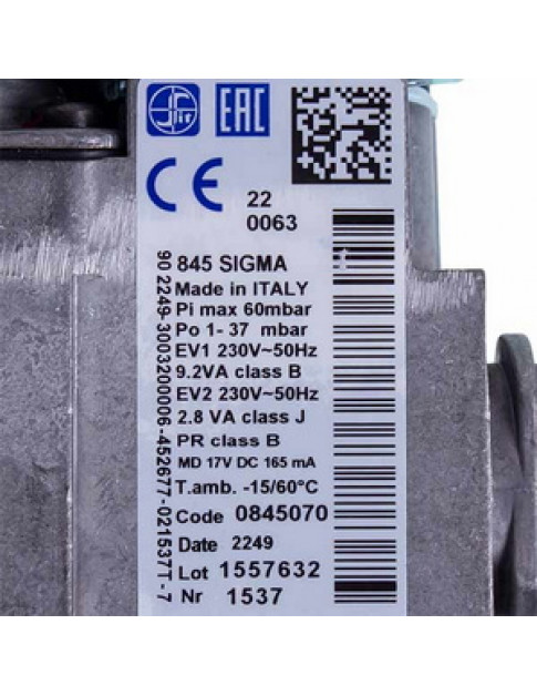 Газовий клапан Sit Sigma 845 для газового котла Italtherm Citi Class 522001735