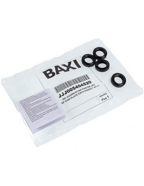 Комплект прокладок вторинного теплообмінника ГВП 28x18x8 мм (4 шт.) для газового котла Baxi/Westen 5404520 Комплект прокладок вторинного теплообмінника ГВП 28x18x8 мм (4 шт.) для газового котла Baxi/Westen 5404520