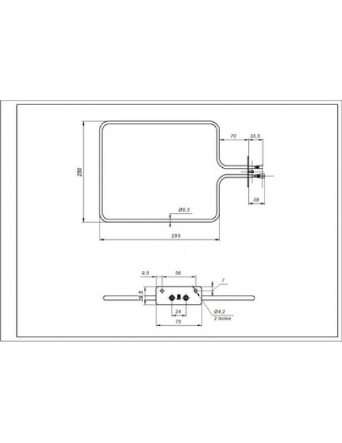 Beko 562900004 Тен нижній 1100W для духовки   