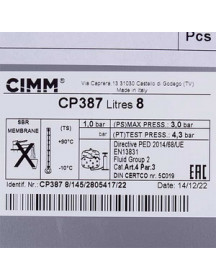Розширювальний бак Cimm 8 л M14x1 для газового котла Baxi Eco, Luna, Main, Westen Quasar, Pulsar 5663880