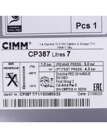 Розширювальний бак Cimm 7 л М14х1 для газового котла Baxi Eco 3, Westen Pulsar, Quasar 24 кВт (атмо) 5668370