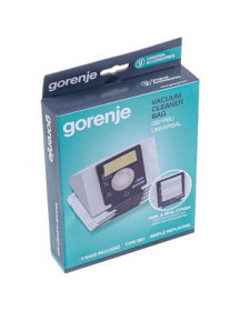 Комплект мішків паперових (5шт) + фільтр мотора (мікро) GB1PBU для пилососа Gorenje 570741