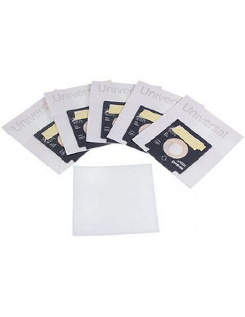 Комплект мішків паперових (5шт) + фільтр мотора (мікро) GB1PBU для пилососа Gorenje 570741