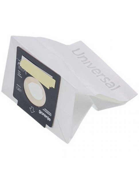 Комплект мішків паперових (5шт) + фільтр мотора (мікро) GB1PBU для пилососа Gorenje 570741