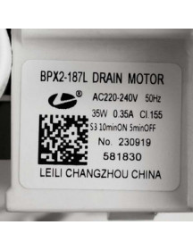 Помпа (насос) для пральної машини Gorenje 581830 LEILI 35 Вт BPX2-187L (контакти спарені ззаду, на 3 засувки)