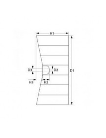 Крильчатка вентилятора для пароконвектомата Smeg 601363 D=196mm H=37mm