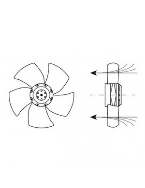 Вентилятор обдування EBM-PAPST для шокової заморозки 601619 A4E300-AS72-01 68W 230V D=300mm Вентилятор обдування EBM-PAPST для шокової заморозки 601619 A4E300-AS72-01 68W 230V D=300mm
