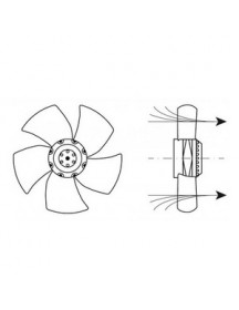 Вентилятор обдуву HIDRIA для шокової заморозки 601811 R09R-3030HP-4M-2543 65/90W 230V D=300mm