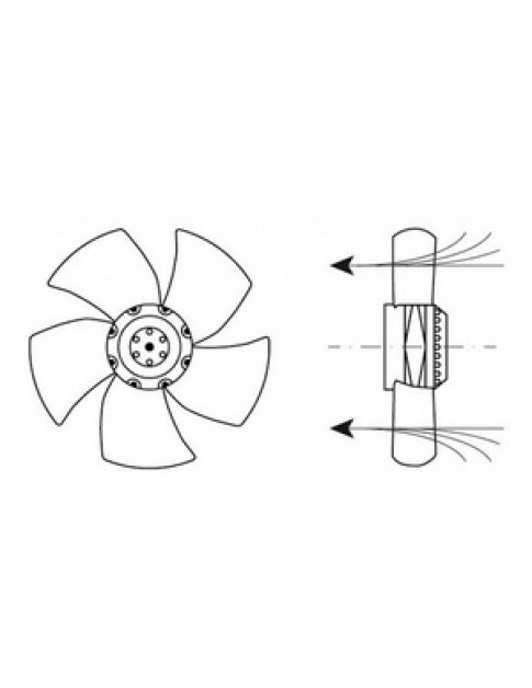 Вентилятор обдуву YWF4E-400 WEIGUANG для холодильного обладнання 601884 180/250W 230V D=400mm Вентилятор обдуву YWF4E-400 WEIGUANG для холодильного обладнання 601884 180/250W 230V D=400mm