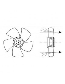 Вентилятор обдуву EBM-PAPST для холодильного обладнання 602046 A4E400-AP02-12 160/240W 230V D=400mm