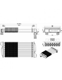 Теплообмінник первинний для газового котла Baxi Eco/Luna, Westen Energy/Star 28-31 кВт 608550