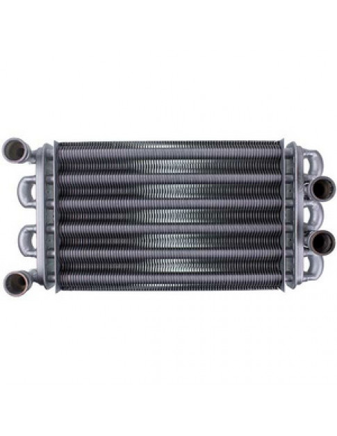 Теплообмінник бітермічний для газового котла Baxi Main Four, Westen Quasar Plus, Roca Neobit 616170