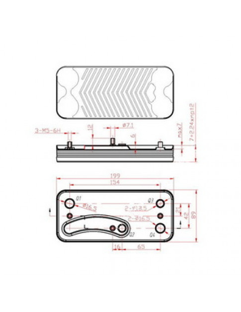Теплообмінник пластинчастий ГВП (18 пластин) для газового котла Sime Format.Zip BF, Format Dewy.Zip 6281535