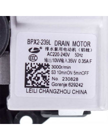 Помпа (насос) для пральної машини Gorenje 629242 LEILI 25 Вт BPX2-239L (контакти спарені ззаду, на 3 саморізи)