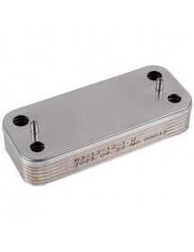 Теплообмінник пластинчастий ГВП (12 пластин) для газового котла Ariston/Сhaffoteaux 65104333