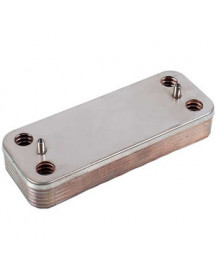 Теплообмінник пластинчастий ГВП (12 пластин) для газового котла Ariston/Сhaffoteaux 65104333