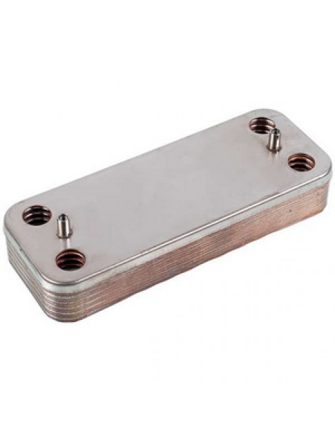 Теплообмінник пластинчастий ГВП (12 пластин) для газового котла Ariston/Сhaffoteaux 65104333