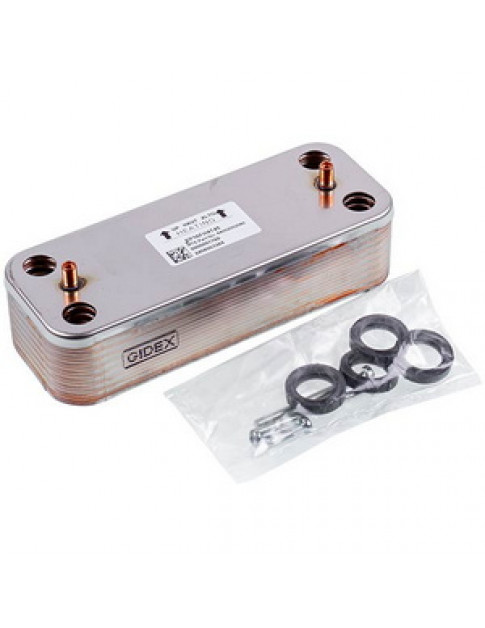 Теплообмінник пластинчастий ГВП (16 пластин) для газового котла Ariston 65104333