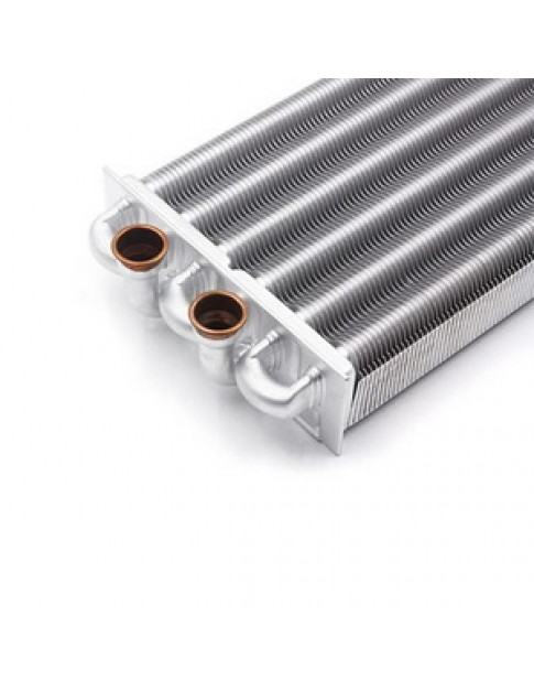 Теплообмінник бітермічний для газового котла Ariston As, Egis 24 кВт (до 2008 р.) 65105094 Теплообмінник бітермічний для газового котла Ariston As, Egis 24 кВт (до 2008 р.) 65105094