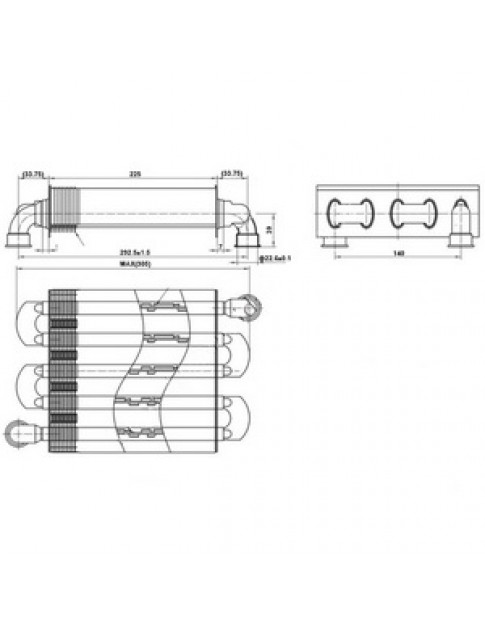 Теплообмінник первинний для газового котла Ariston Genus, Clas, BS, Chaffoteaux Alixia, Mira, Talia 24 FF 65106297