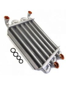 Теплообмінник бітермічний для газового котла Ariston AS, Egis 24 кВт (з 2008 р.) 65106300 Теплообмінник бітермічний для газового котла Ariston AS, Egis 24 кВт (з 2008 р.) 65106300