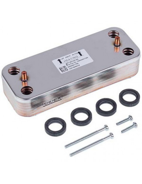 Теплообмінник пластинчастий ГВП (12 пластин) для газового котла Ariston 65116314