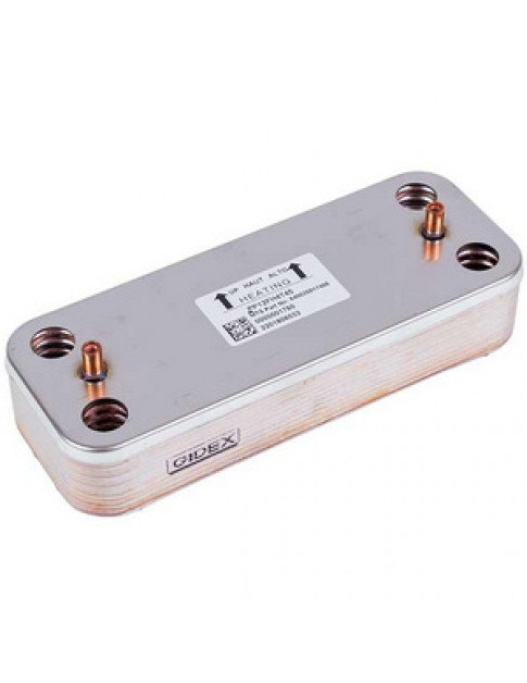 Теплообмінник пластинчастий ГВП (12 пластин) для газового котла Ariston 65116314