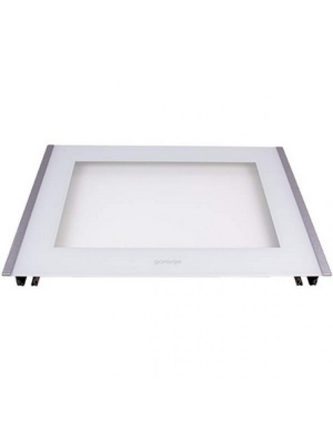 Скло дверей зовнішнє (з кріпленням) для духовки Gorenje 655326 595x455mm Скло дверей зовнішнє (з кріпленням) для духовки Gorenje 655326 595x455mm