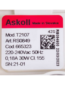 Помпа 25Вт T2107 AL для стиральной машины Горенье 665323