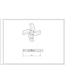 Ніж для м&aposясорубки Braun 67000899 D=46.5mm s=4.5mm Отвір=9x9mm