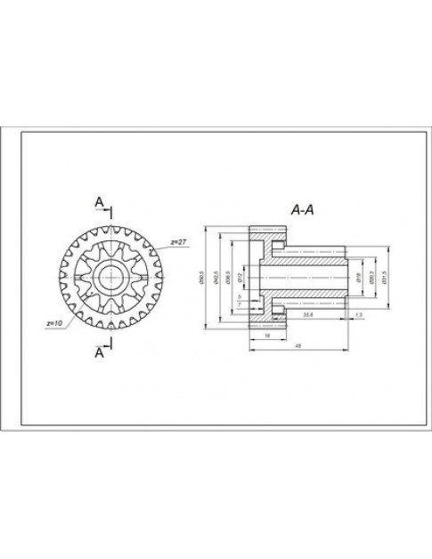 Шестерня мала для м&aposясорубки Braun 67001026