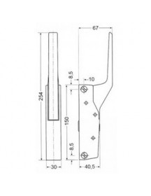 Ручка дверей Fermod для холодильного обладнання 690414 type 791