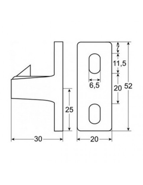 Крючок замка дверей для холодильного обладнання Fermod/Zamak 690419