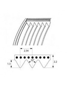Ремінь (поліклиновий) TB2.34-610 MEGADYNE для картоплечистки Pasquini, Fama RIC-CINGHIA-PP10 FP021 697636