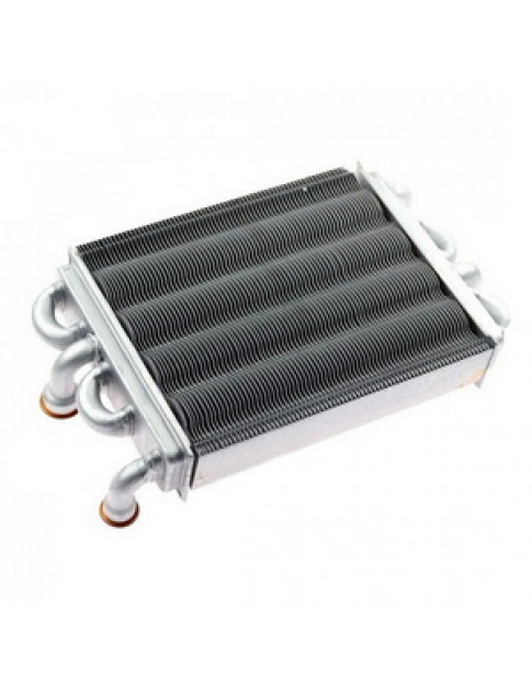 Теплообмінник бітермічний для газового котла Fondital Antea, Nova Florida Delfis 24 кВт 6SCAMBIT01