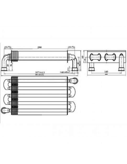 Теплообмінник первинний (98 ламелей) для газ. котла Fondital Formentera, Itaca, Nova Florida Orion 28-32 кВт 6SCAMMON11