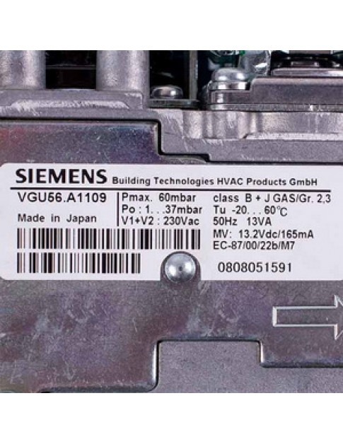 Газовий клапан Siemens VGU56.A1109 для газового котла Fondital, Nova Florida 6VALVGAS06