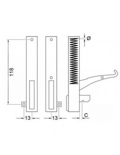 Петля дверей для пароконвектомата Electrolux/Gierre/Mareno/MBM 700013 (ліва)