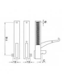 Петля дверей для конвекційної печі Electrolux/Gierre/Mareno 700014 (права)