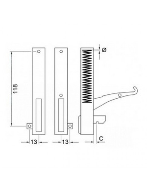 Петля дверей для конвекційної печі Electrolux/Gierre/Mareno 700014 (права)