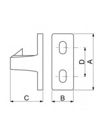 Засувка дверей для пароконвектомата 700061 (хромована)