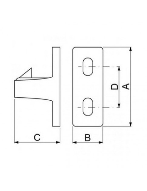 Засувка дверей для пароконвектомата 700061 (хромована)