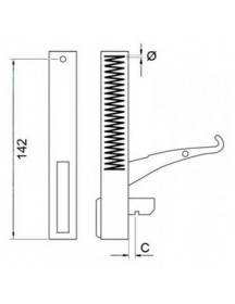 Петля дверей для конвекційної печі Unox/Smeg/Tecnoeka/Piron 700459