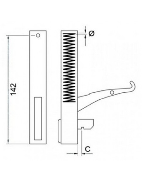 Петля дверей для конвекційної печі Unox/Smeg/Tecnoeka/Piron 700459