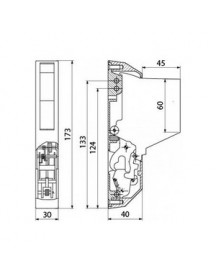 Замок (засувка) дверей для пароконвектомата Electrolux Professional/Zanussi 700467