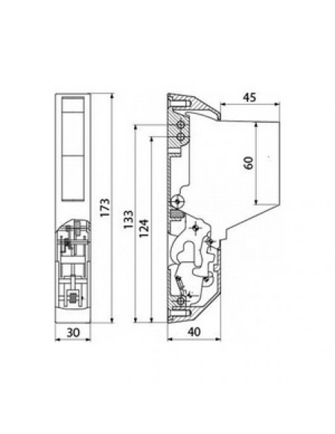 Замок (засувка) дверей для пароконвектомата Electrolux Professional/Zanussi 700467