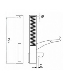 Петля дверей для конвекційної печі Smeg ALFA 700623 (ліва/права)