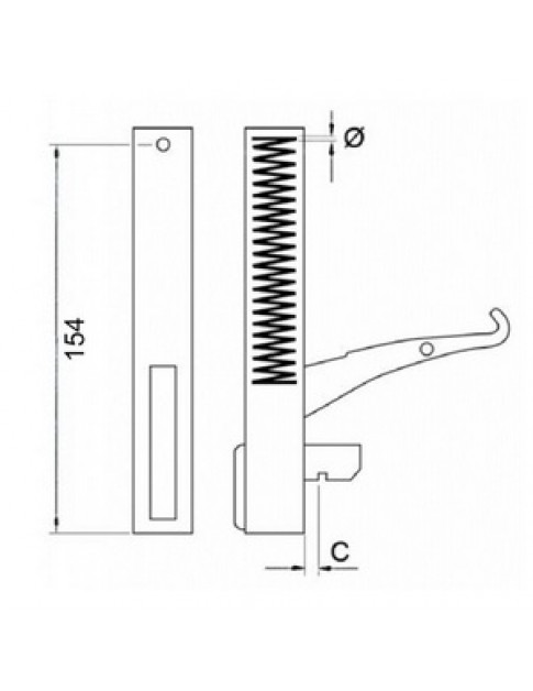 Петля дверей для конвекційної печі Smeg ALFA 700623 (ліва/права)
